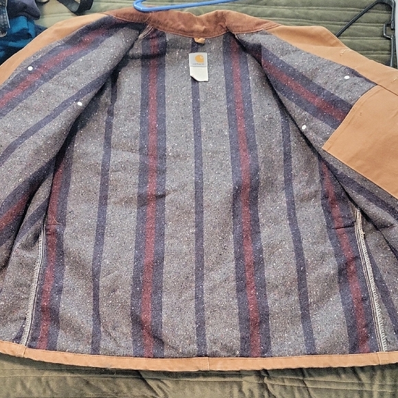 Carhartt Vintage Men's Brown Blanket Lined Canvas Chore Coat - Picture 11 of 14